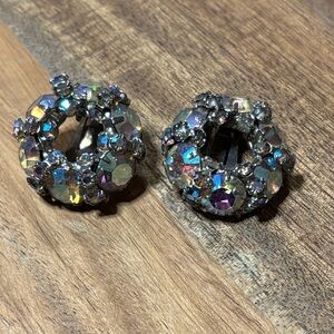 Warner AB rhinestone clip on earrings